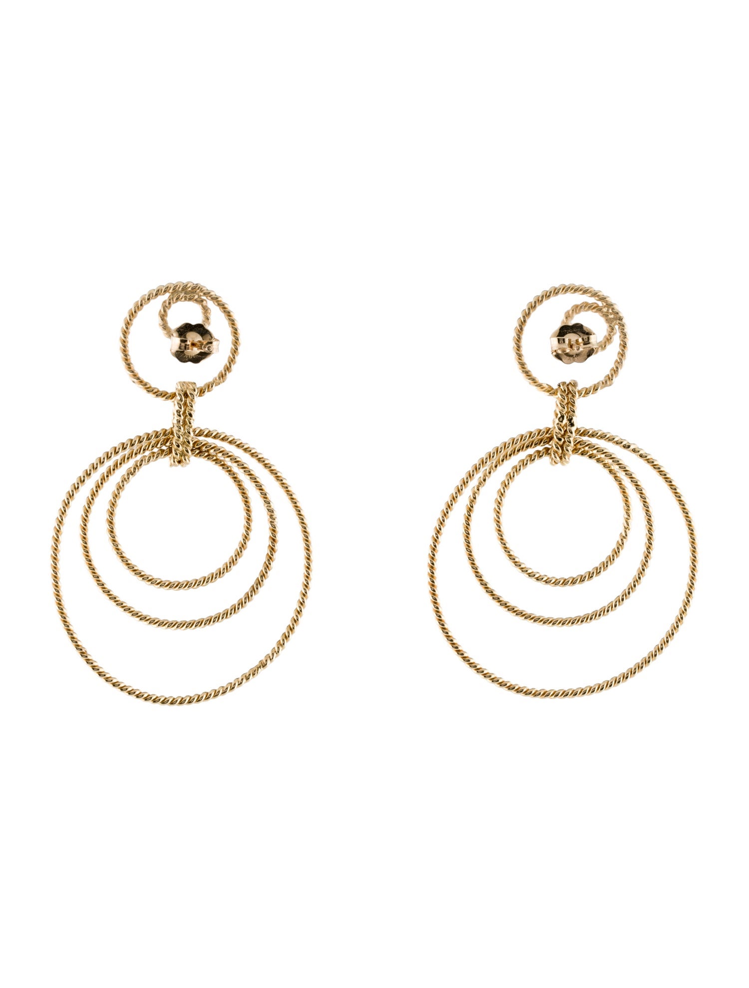 Earrings 18K Circle Drop Earrings